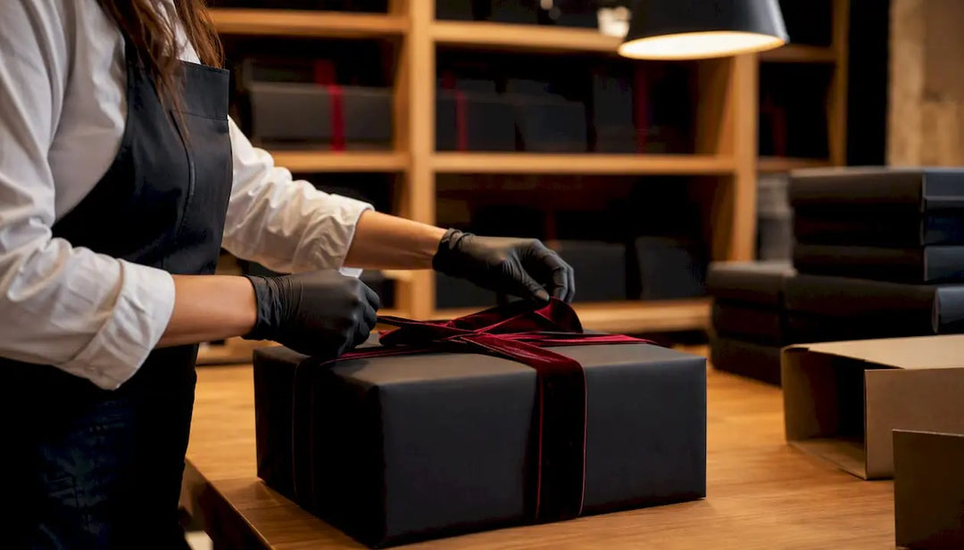 Courier sealing plain lingerie parcel