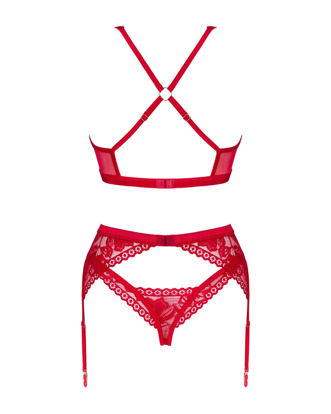 red lace bra set 