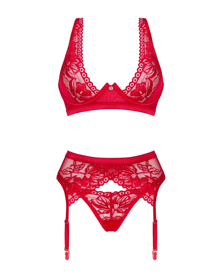 red lingerie set