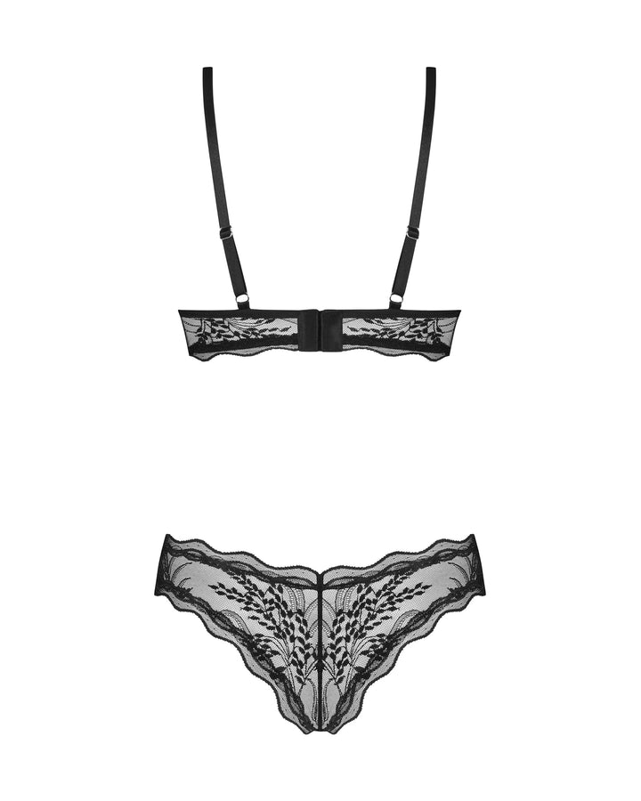 sheer luxury black lingerie set