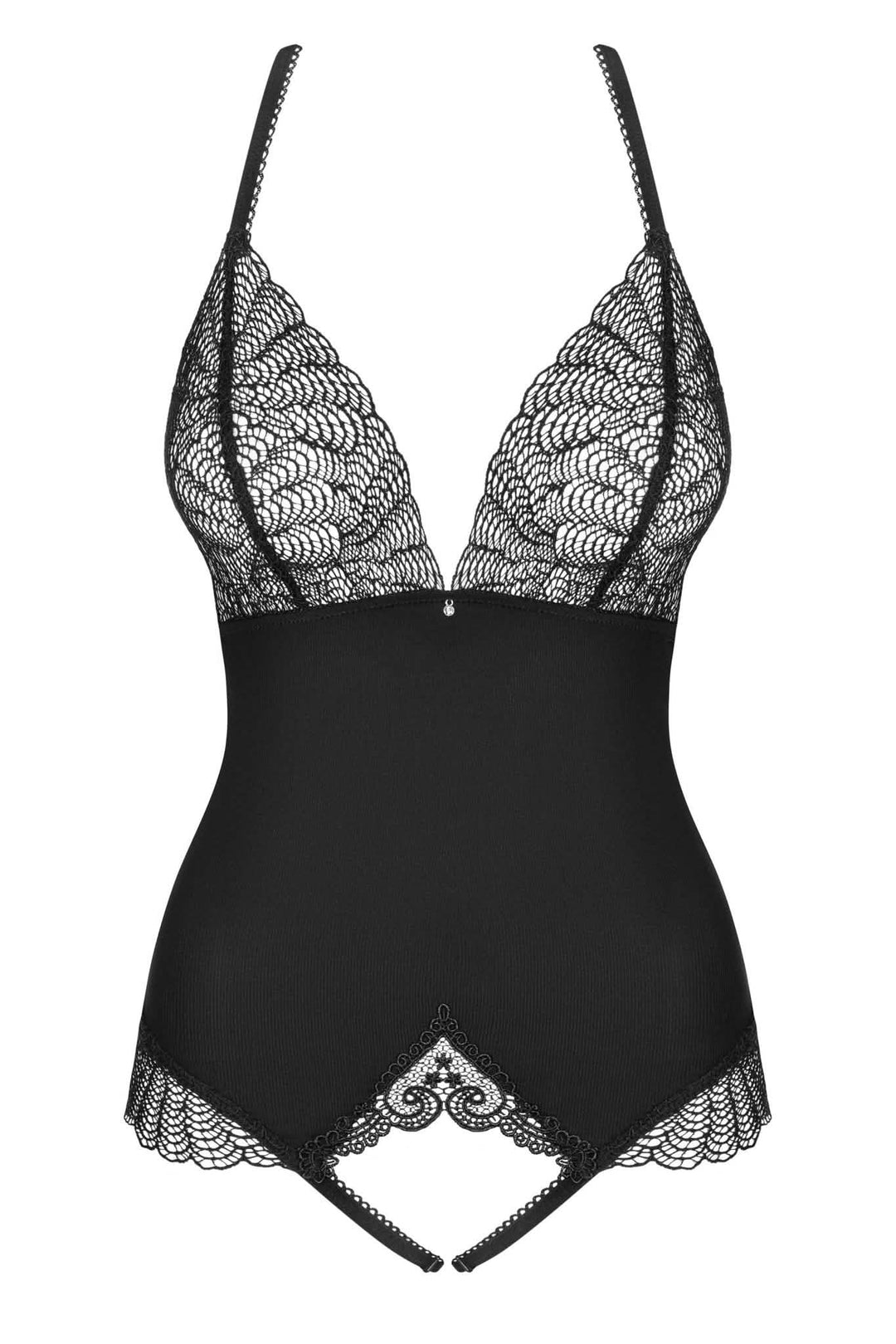 black crotchless lingerie