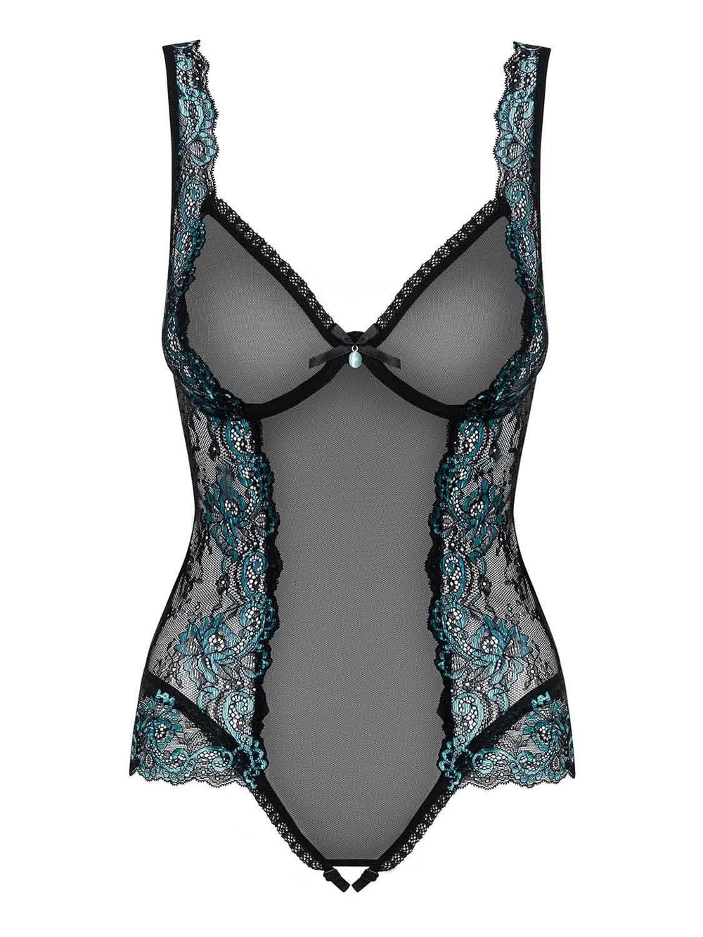 sexy black and green lingerie