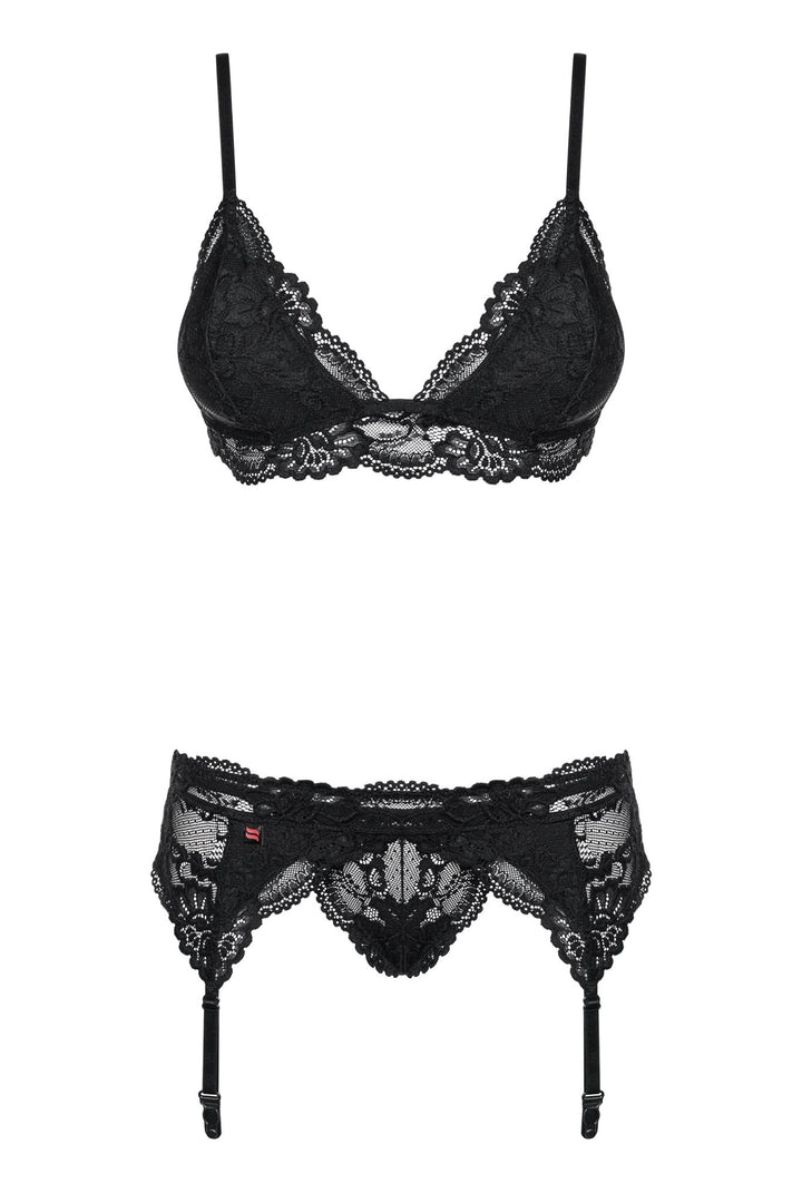 black lace bra set
