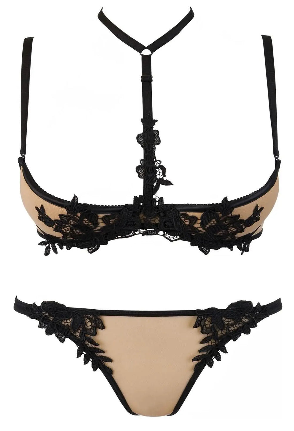 luxury cupless bra set