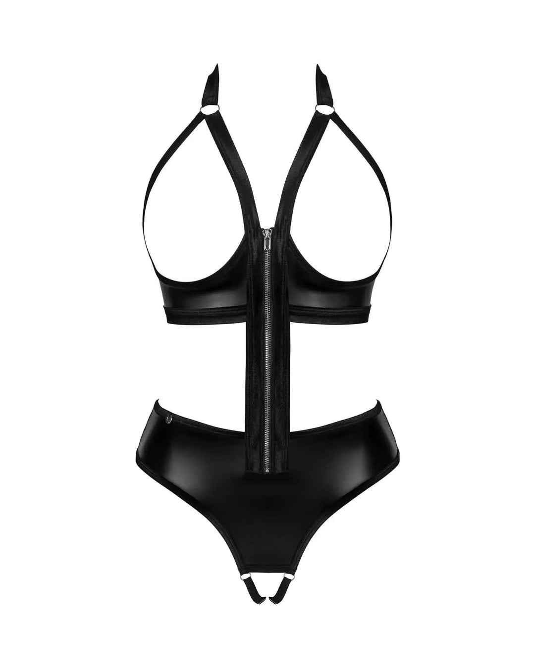 crotchless leather bodysuit