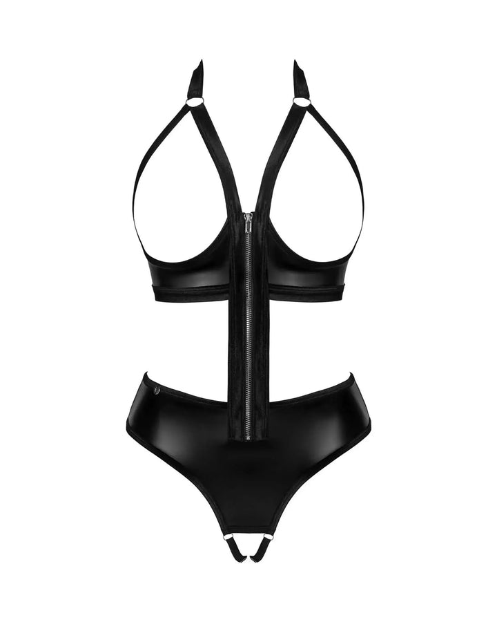 crotchless leather bodysuit