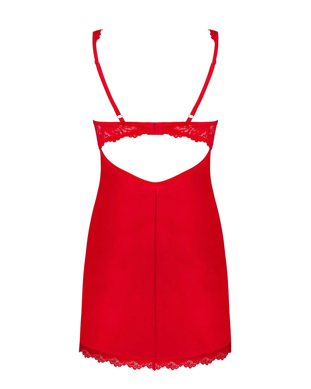 Luxe Red Lace & Satin Babydoll Set Lingerie Seduction