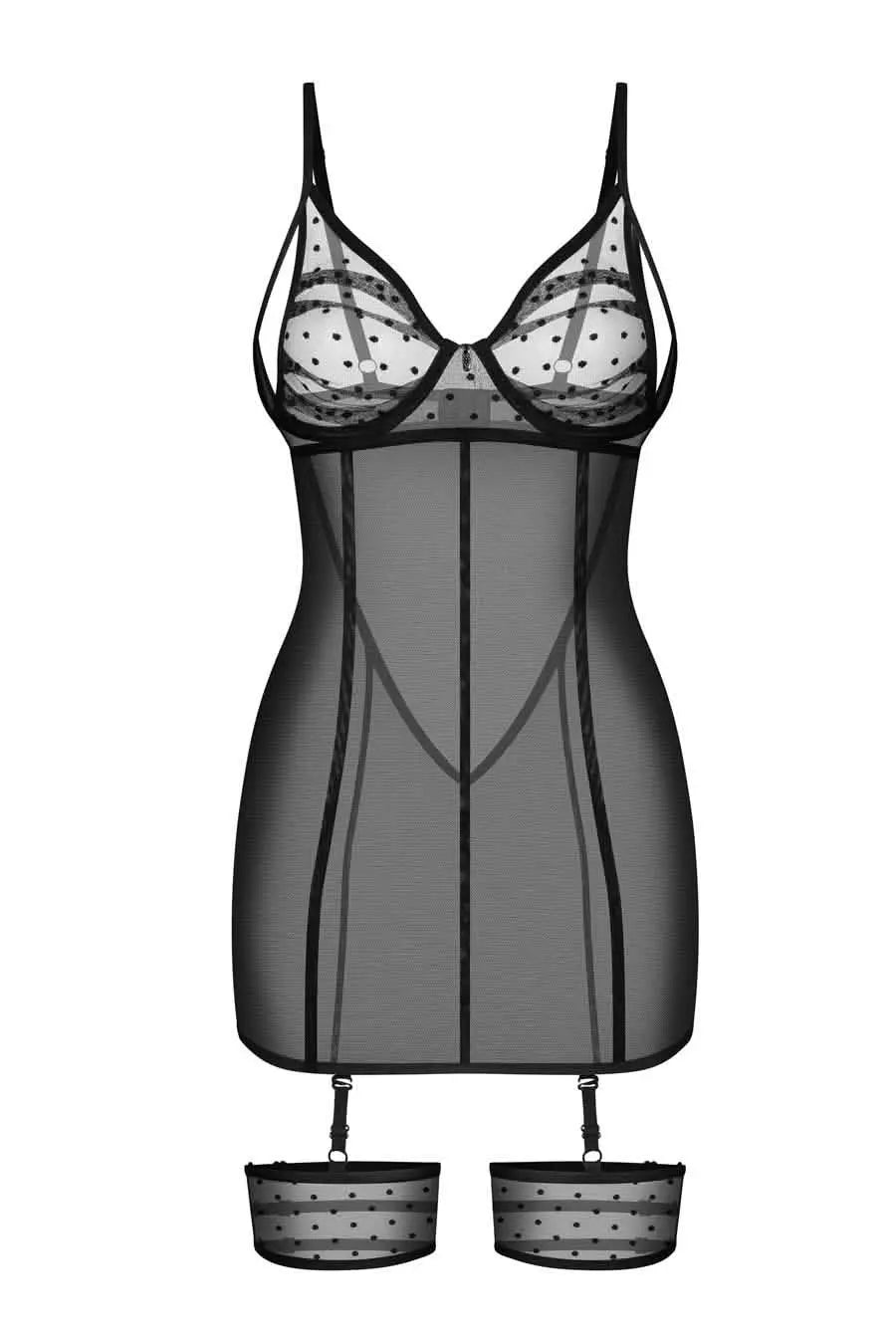 sheer chemise lingerie set