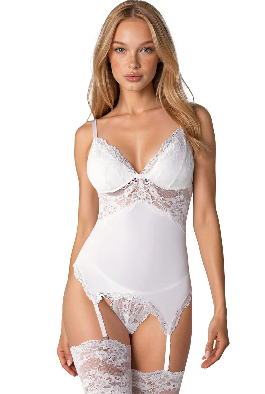 white ladies bridal corset set