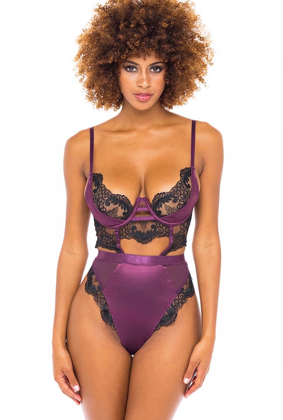 sexy purple lingerie