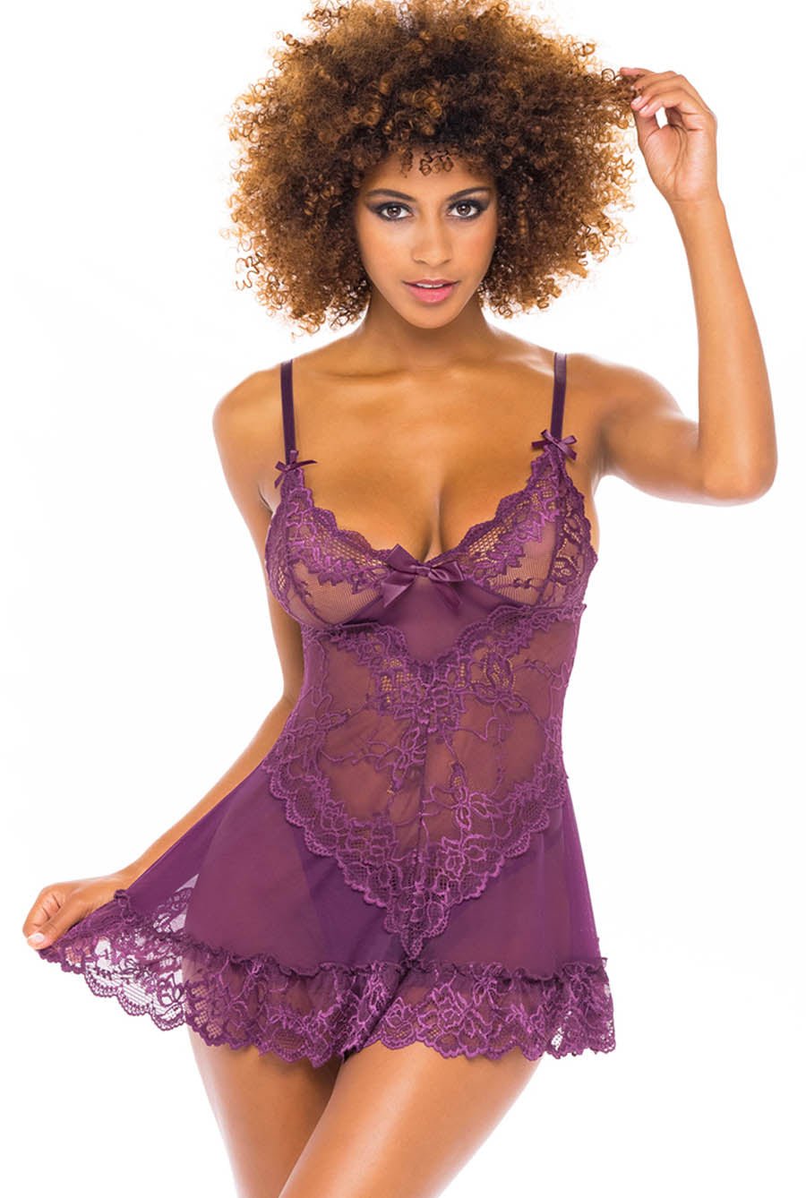 womens purple lingerie