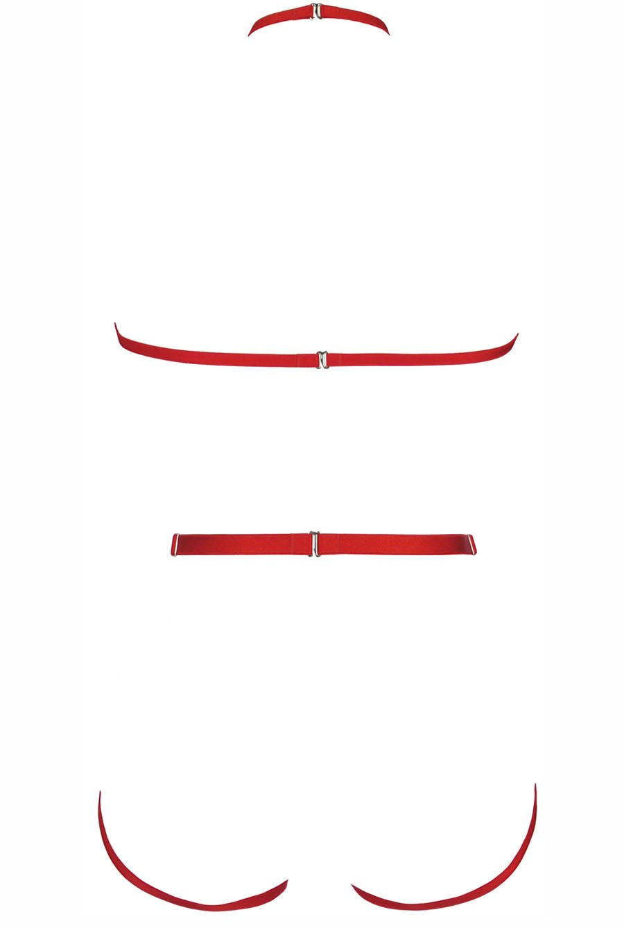 Erotic European Red Adjustable Harness - Lingerie SeductionErotic European Red Adjustable Harness