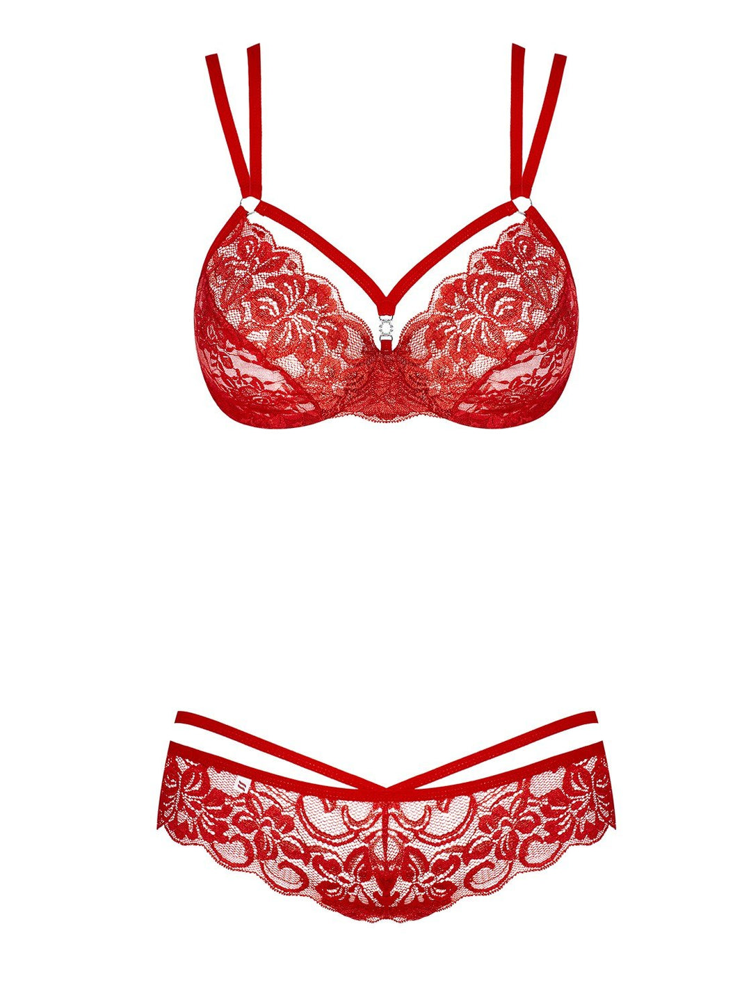 sheer red lace bra