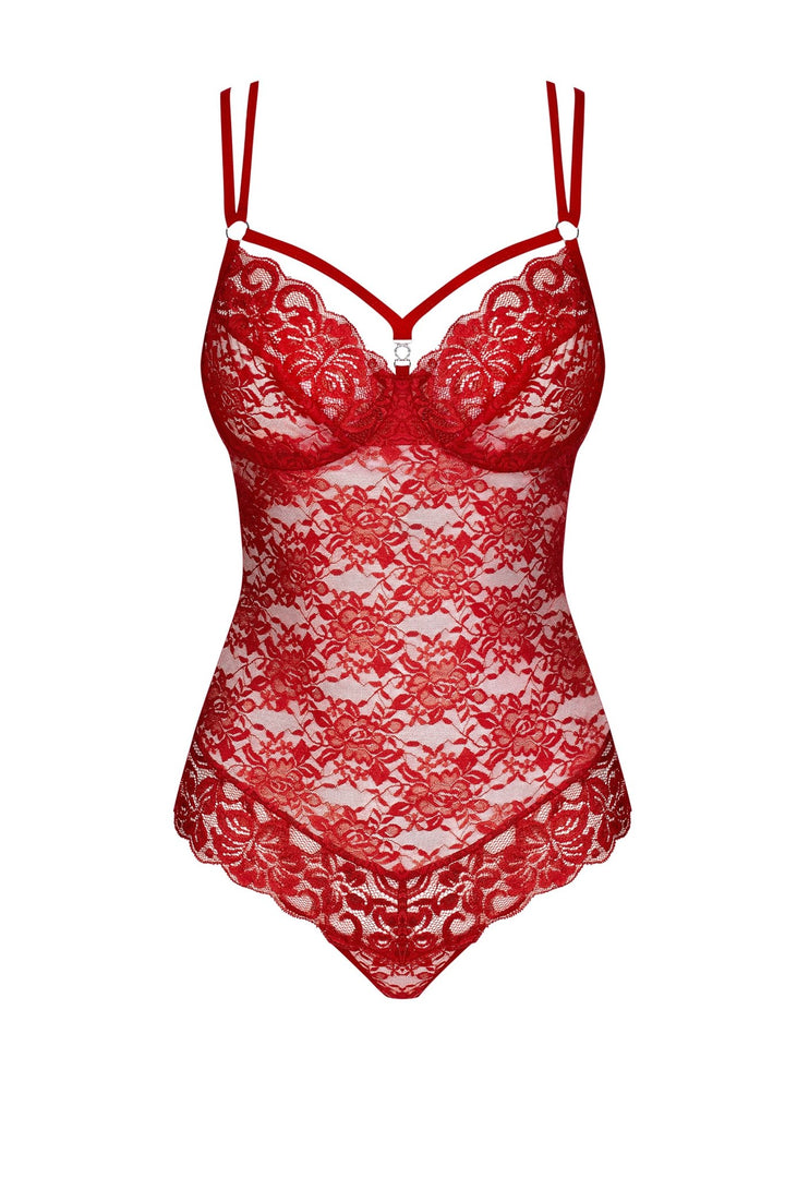 red lace bodysuit