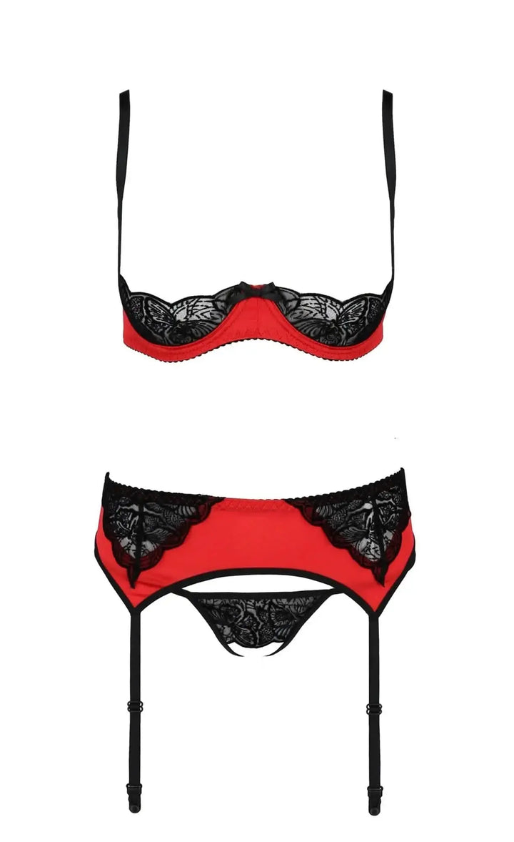 red and black lingerie
