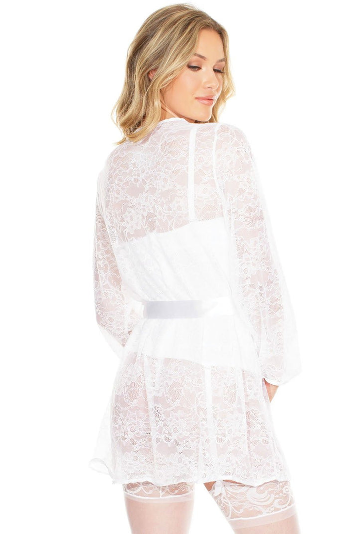 sheer white robe