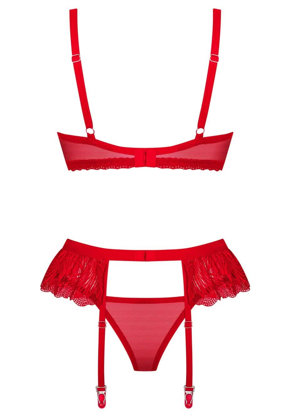 Sexy Sheer Red Bra 3 Piece Lingerie Set | Lingerie Seduction Sexy Sheer Red Bra 3 Piece Lingerie Set | Lingerie Seduction