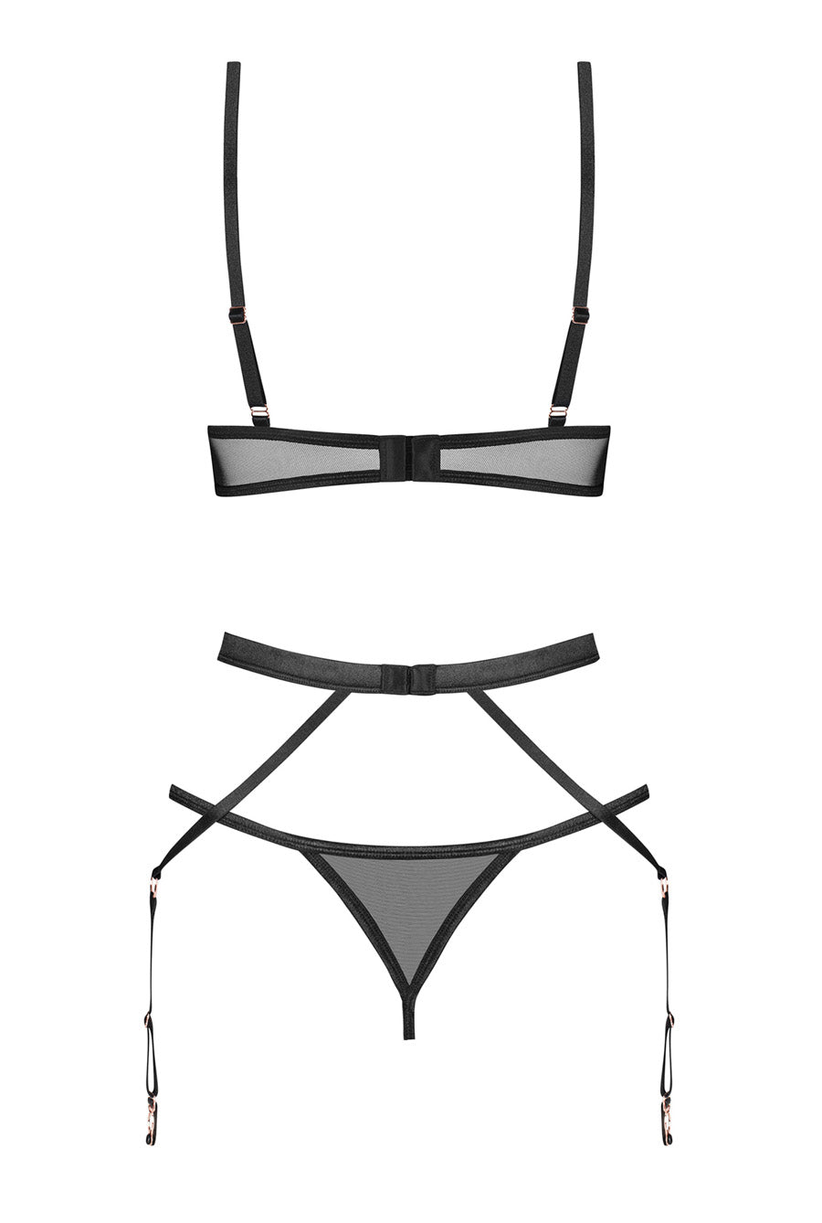 black sheer lingerie set