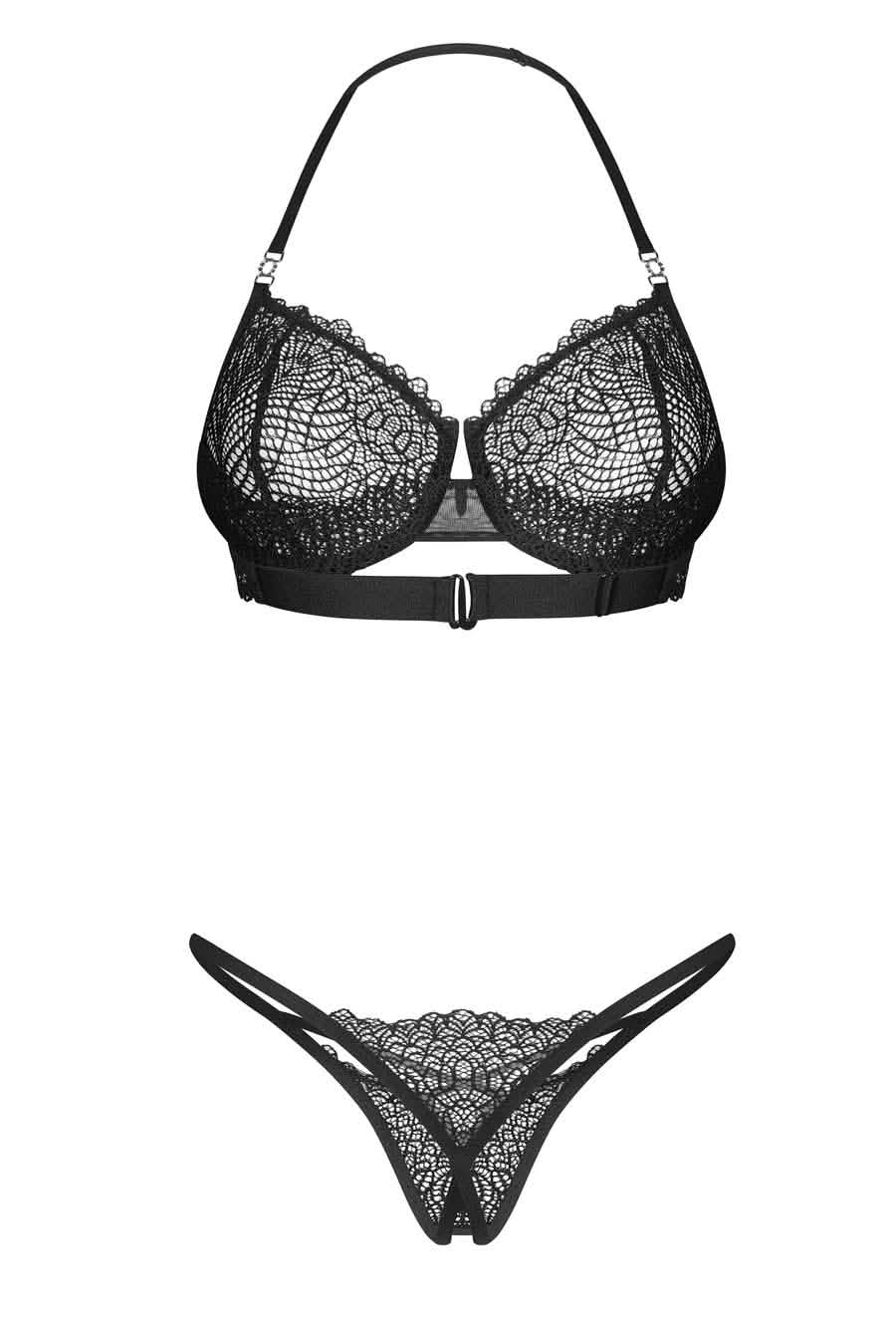 womens black crotchless undies