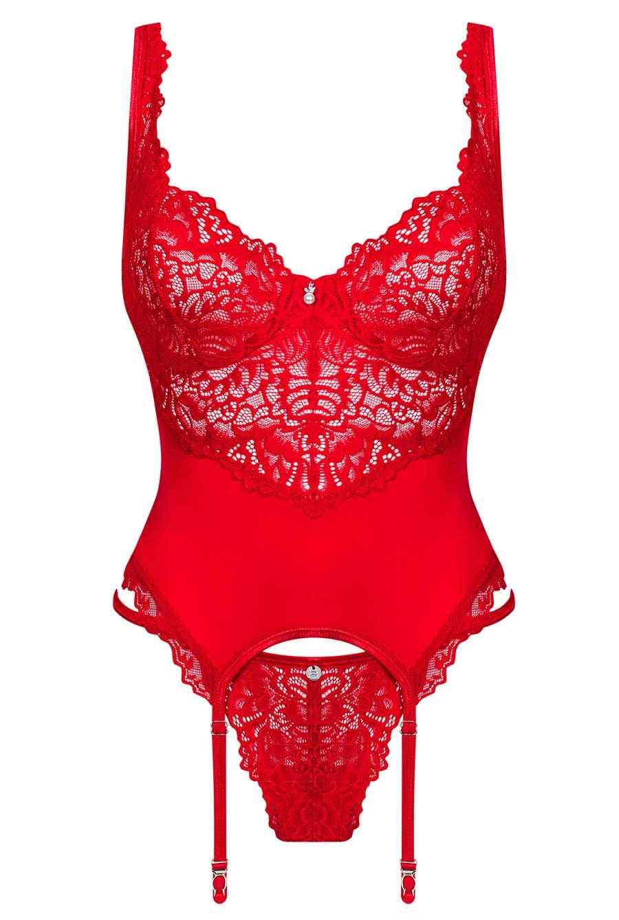red lace corset