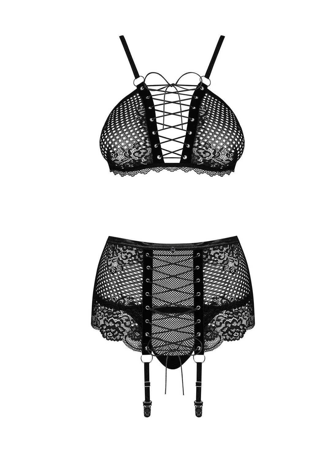fishnet lingerie set