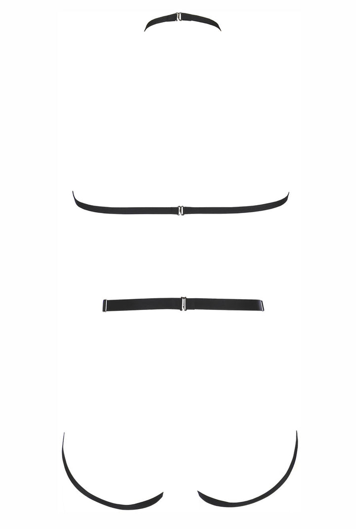 Erotic European Black Adjustable Harness - Lingerie SeductionErotic European Black Adjustable Harness