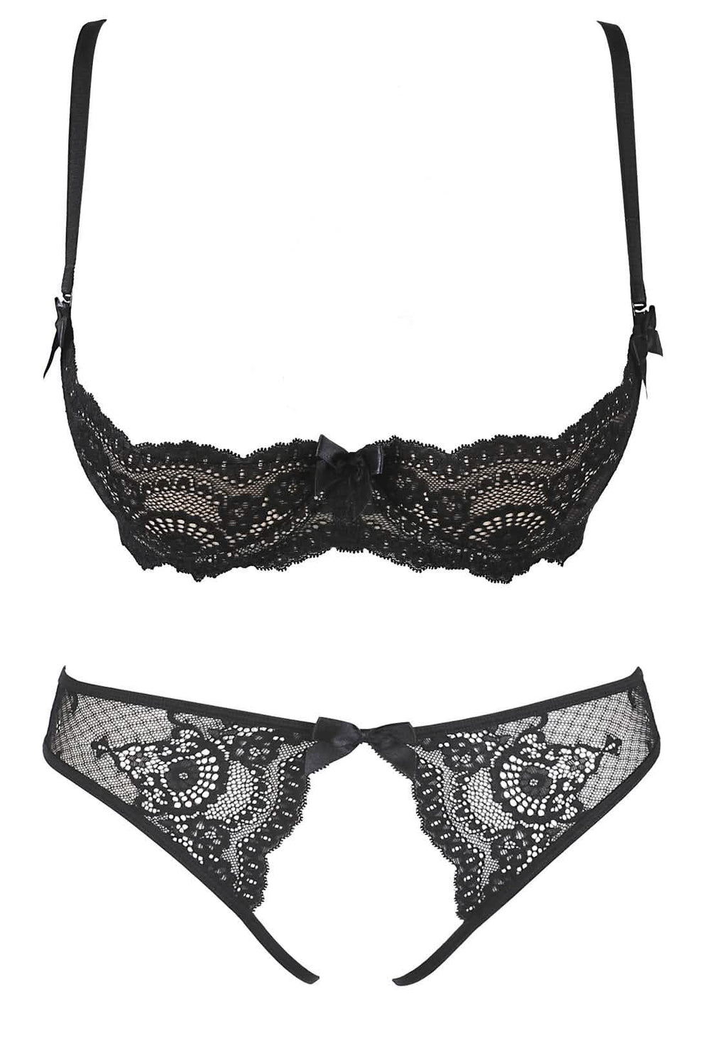 black crotchless lingerie