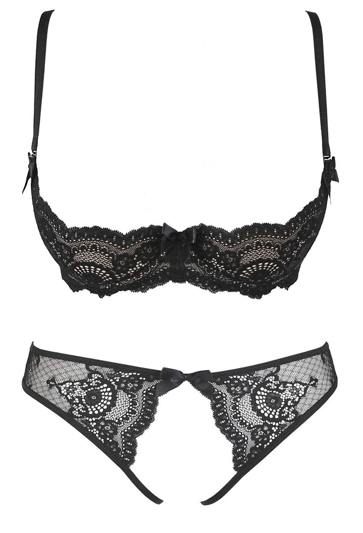 black crotchless lingerie
