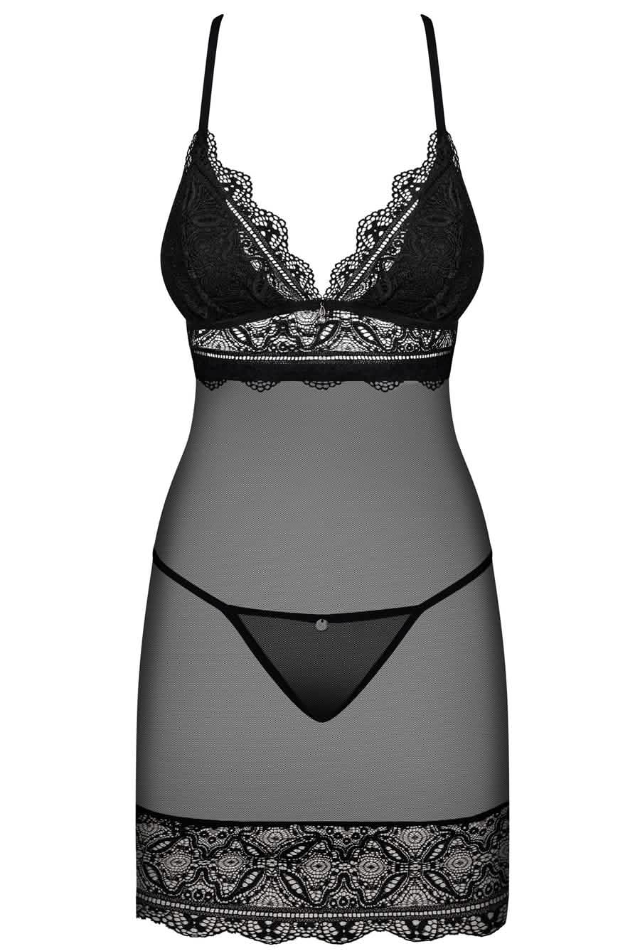 balck lace chemise
