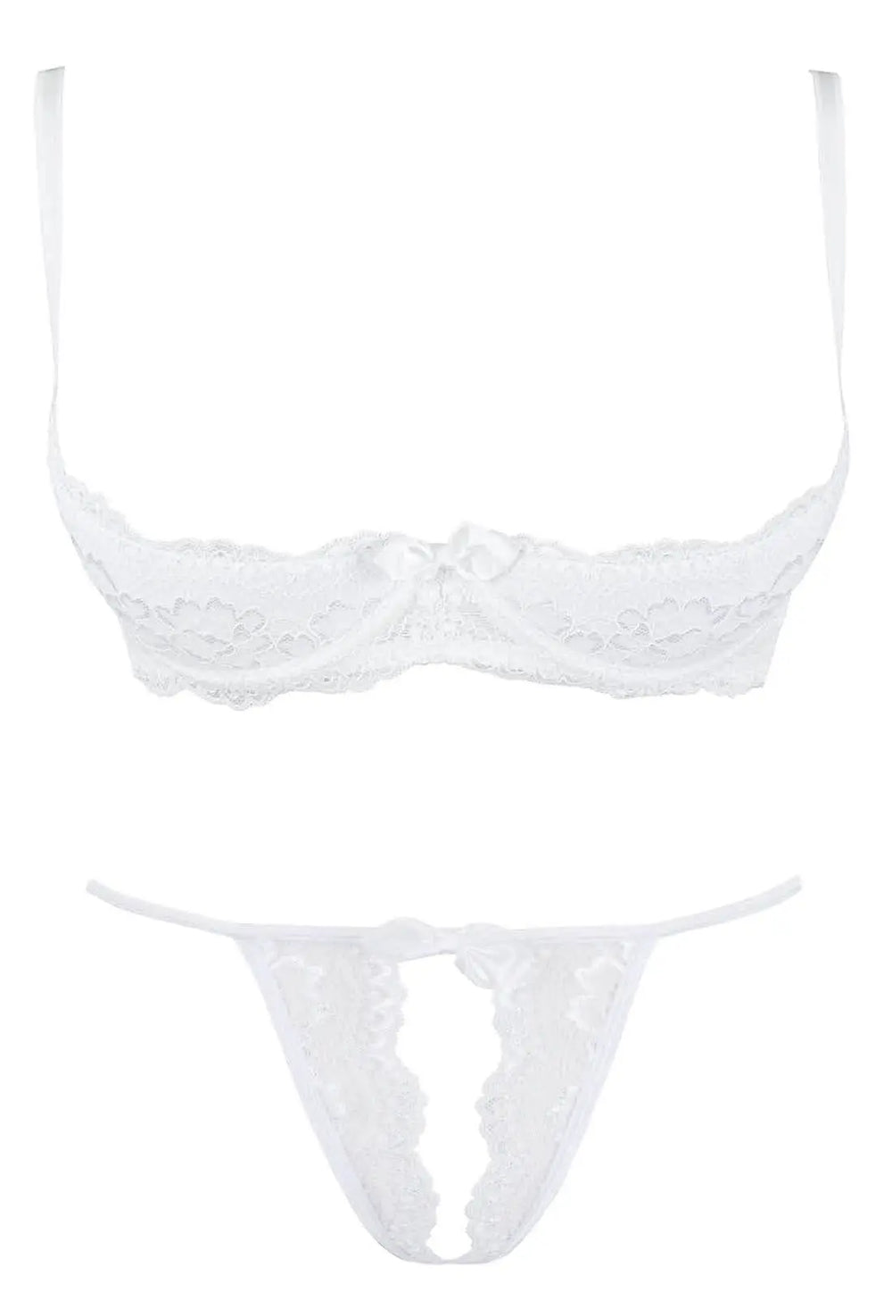 white open cup bra