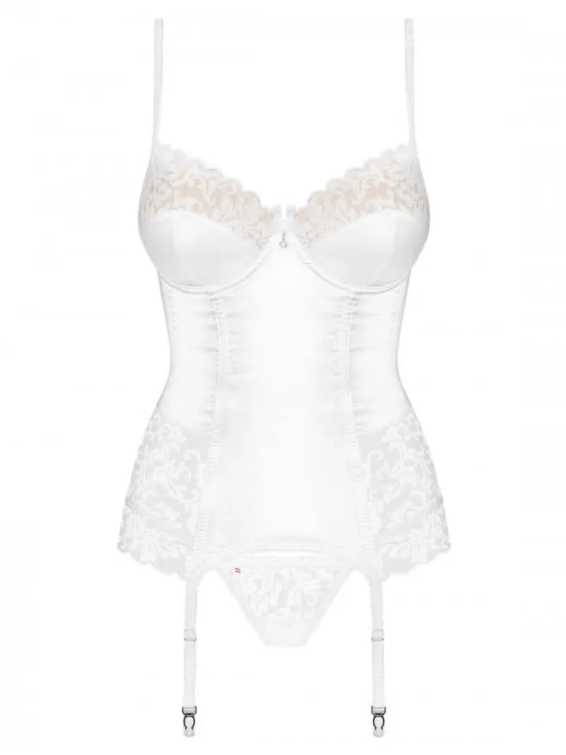 white wedding corset